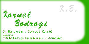 kornel bodrogi business card